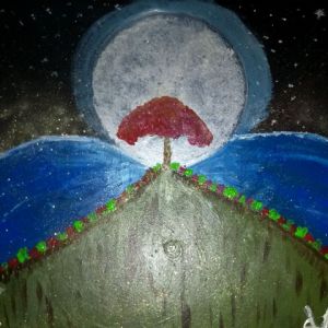 Voir le détail de cette oeuvre: déclaration d'amour d'un arbre à  la lune